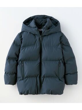 Zara Kids Hooded Puffer Jacket - Dark Navy